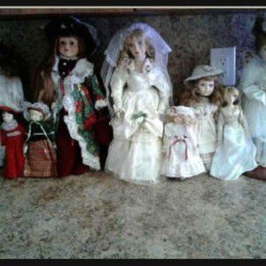 9 Antique Porcelain Dolls